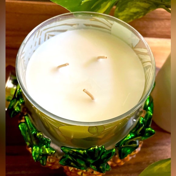 Gorgeous Bath & Body Works Candle and Pinapple Holder, NWT! - Picture 8 of 13